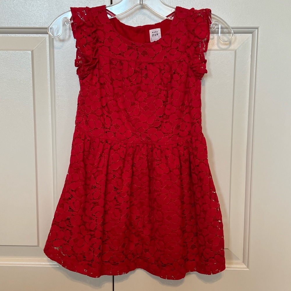 Baby Gap, 3T, Red Girls Lace Dress